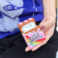 HKM-325075 Rainbow Chocolate 3D Silicone Soft Case for AirPods 1/2 - Cute and Protective Cover