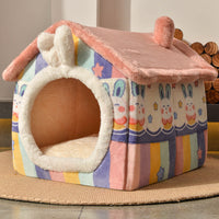 HKM-325139 Plus Velvet Yurt Removable Washable Small Dog Cat Litter House in Multiple Colors