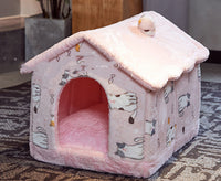 HKM-325139 Plus Velvet Yurt Removable Washable Small Dog Cat Litter House in Multiple Colors