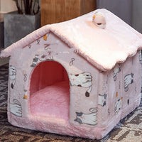 HKM-325139 Plus Velvet Yurt Removable Washable Small Dog Cat Litter House in Multiple Colors