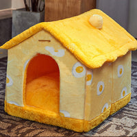 HKM-325139 Plus Velvet Yurt Removable Washable Small Dog Cat Litter House in Multiple Colors