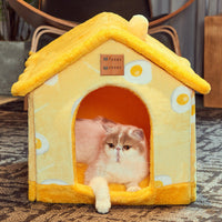 HKM-325139 Plus Velvet Yurt Removable Washable Small Dog Cat Litter House in Multiple Colors