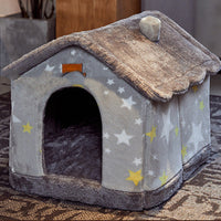 HKM-325139 Plus Velvet Yurt Removable Washable Small Dog Cat Litter House in Multiple Colors