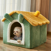 HKM-325139 Plus Velvet Yurt Removable Washable Small Dog Cat Litter House in Multiple Colors