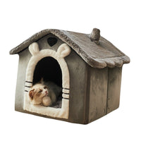 HKM-325139 Plus Velvet Yurt Removable Washable Small Dog Cat Litter House in Multiple Colors