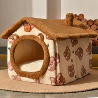 HKM-325139 Plus Velvet Yurt Removable Washable Small Dog Cat Litter House in Multiple Colors