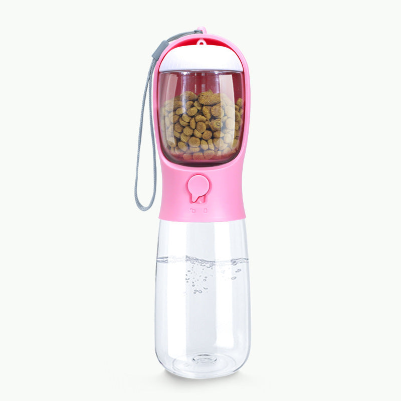 HKM-325203 Portable Pet Water and Food Cup - 550ML Capacity, Detachable Design, Multiple Colors