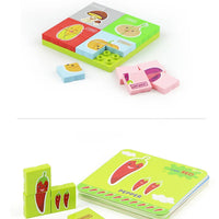 HKM-325331 Educational Fruit & Vegetable Matching Puzzle Blocks for Preschool Learning, Cognitive Development Toy