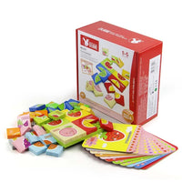 HKM-325331 Educational Fruit & Vegetable Matching Puzzle Blocks for Preschool Learning, Cognitive Development Toy