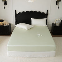 HKM-325331 Light Luxury Purple Lyocell Fiber Solid Color Bed Sheet