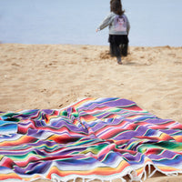HKM-325331 Mexican Indian Style Cotton Beach Blanket with Waterproof Layer - Variety of Sizes and Colors