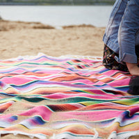 HKM-325331 Mexican Indian Style Cotton Beach Blanket with Waterproof Layer - Variety of Sizes and Colors