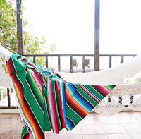 HKM-325331 Mexican Indian Style Cotton Beach Blanket with Waterproof Layer - Variety of Sizes and Colors