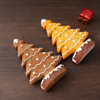 HKM-325459 Ginger Cake Christmas Tree Decoration - Resin Holiday Scene, 10.5x4x15.5 cm