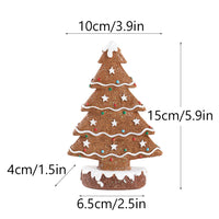 HKM-325459 Ginger Cake Christmas Tree Decoration - Resin Holiday Scene, 10.5x4x15.5 cm