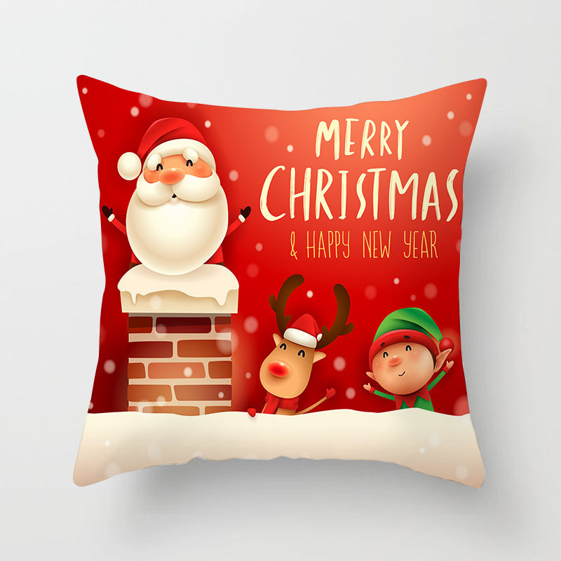 HKM-325459 Santa Snowman Decorative Pillowcase for Living Room and Bedroom