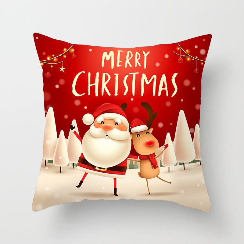HKM-325459 Santa Snowman Decorative Pillowcase for Living Room and Bedroom