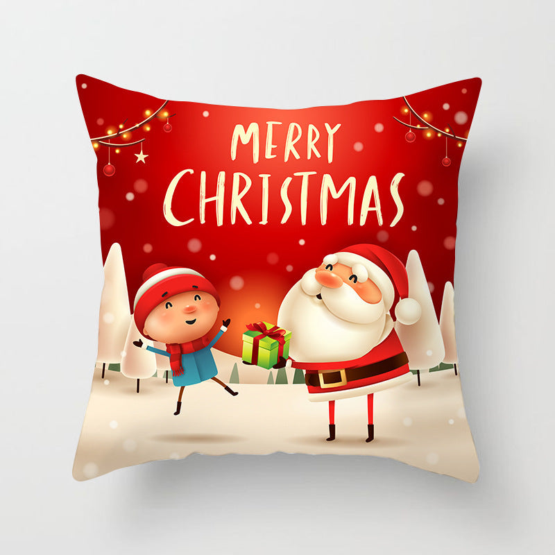 HKM-325459 Santa Snowman Decorative Pillowcase for Living Room and Bedroom