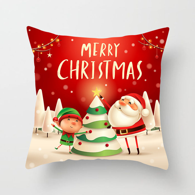 HKM-325459 Santa Snowman Decorative Pillowcase for Living Room and Bedroom
