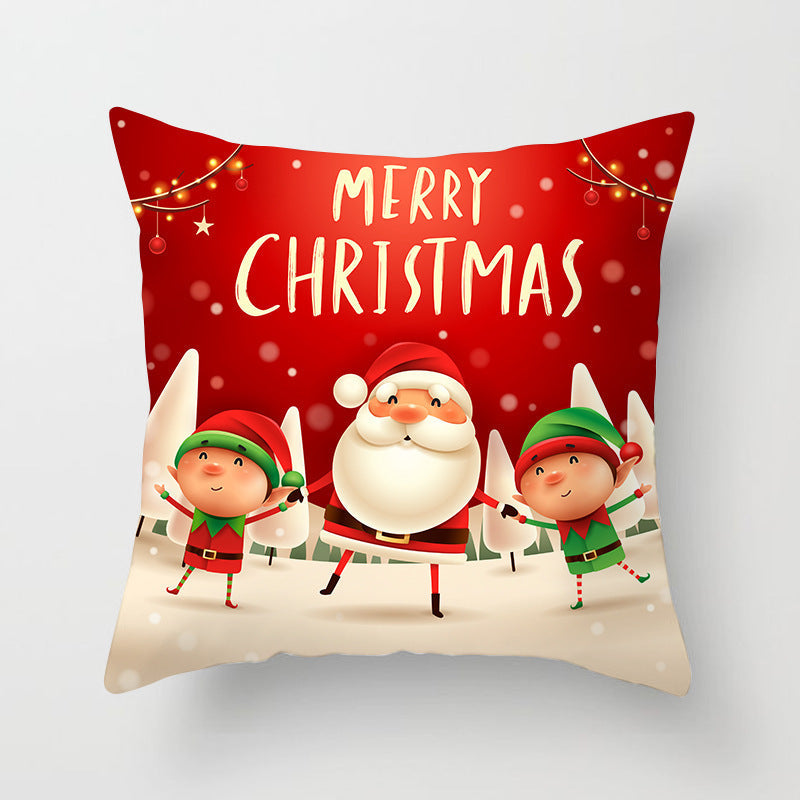 HKM-325459 Santa Snowman Decorative Pillowcase for Living Room and Bedroom