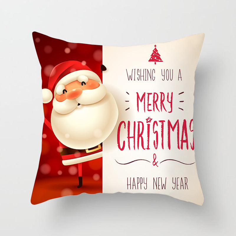 HKM-325459 Santa Snowman Decorative Pillowcase for Living Room and Bedroom
