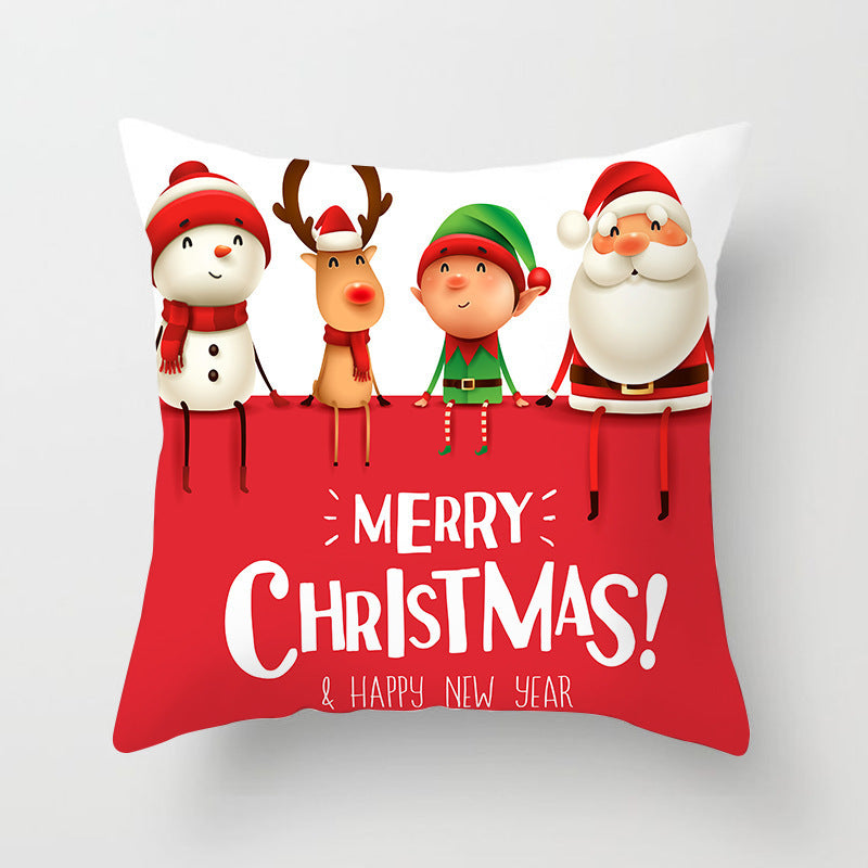 HKM-325459 Santa Snowman Decorative Pillowcase for Living Room and Bedroom