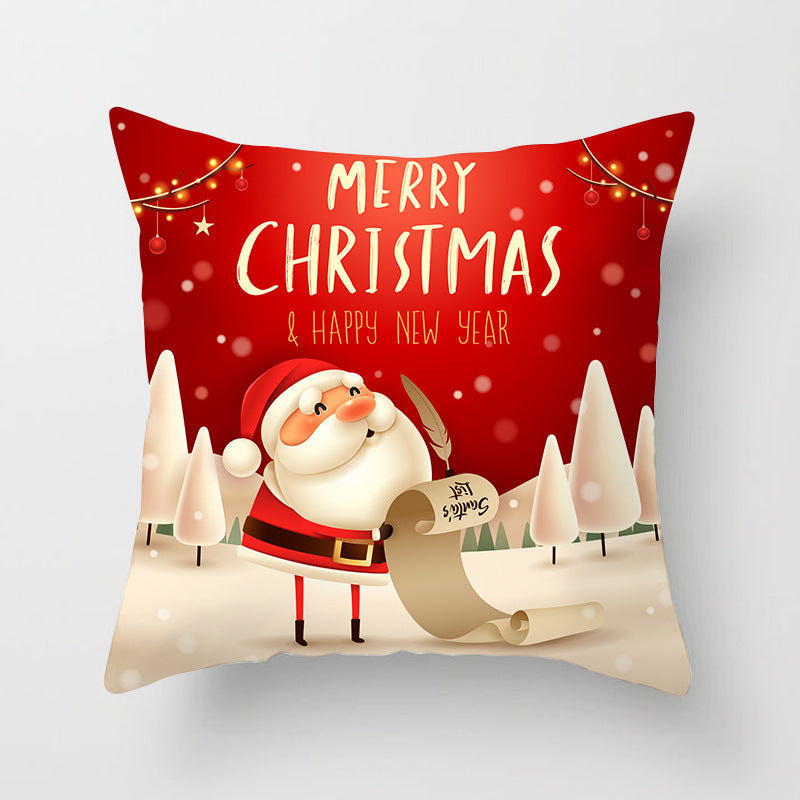 HKM-325459 Santa Snowman Decorative Pillowcase for Living Room and Bedroom