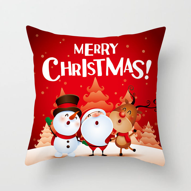 HKM-325459 Santa Snowman Decorative Pillowcase for Living Room and Bedroom