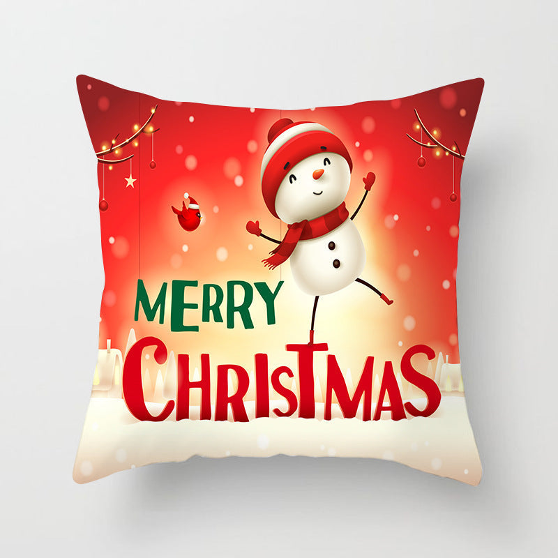 HKM-325459 Santa Snowman Decorative Pillowcase for Living Room and Bedroom