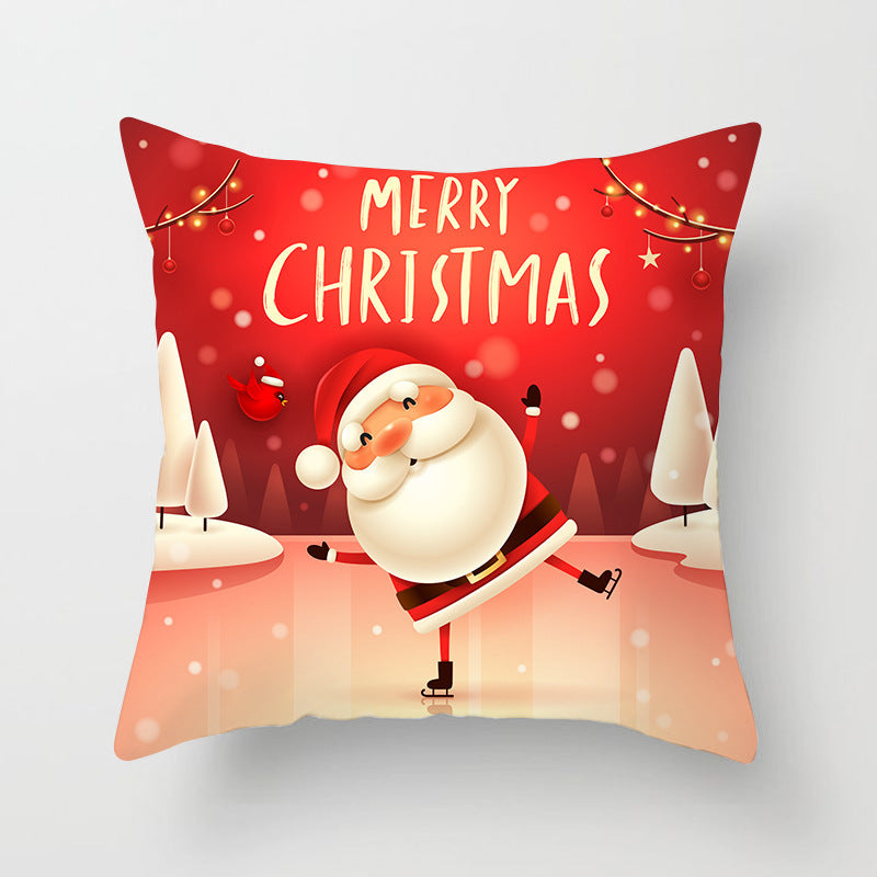 HKM-325459 Santa Snowman Decorative Pillowcase for Living Room and Bedroom