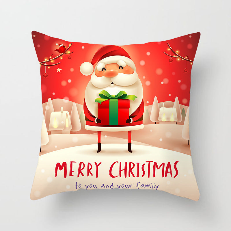 HKM-325459 Santa Snowman Decorative Pillowcase for Living Room and Bedroom