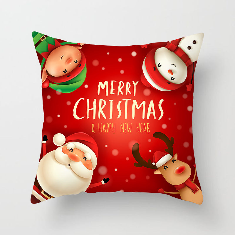 HKM-325459 Santa Snowman Decorative Pillowcase for Living Room and Bedroom