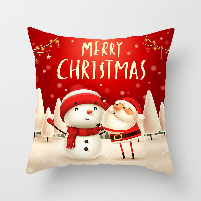HKM-325459 Santa Snowman Decorative Pillowcase for Living Room and Bedroom