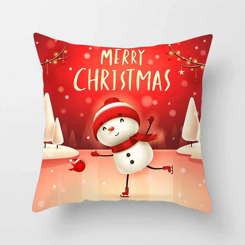 HKM-325459 Santa Snowman Decorative Pillowcase for Living Room and Bedroom