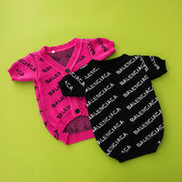 HKM-325587 Thick Woolen Dog Sweater for Autumn and Winter in Black and Rose Red, Sizes XS to XXL