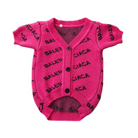 HKM-325587 Thick Woolen Dog Sweater for Autumn and Winter in Black and Rose Red, Sizes XS to XXL
