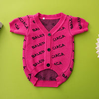 HKM-325587 Thick Woolen Dog Sweater for Autumn and Winter in Black and Rose Red, Sizes XS to XXL