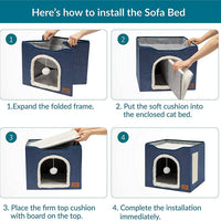 HKM-325715 Indoor Foldable Stool Pet Cat Kennel