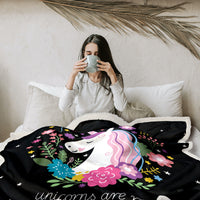 HKM-326163 Soft Black Lamb Wool Sherpa Fleece Blanket - Cozy Throw for Home, Office, and Outdoor Use (50"x60" or 60"x80")