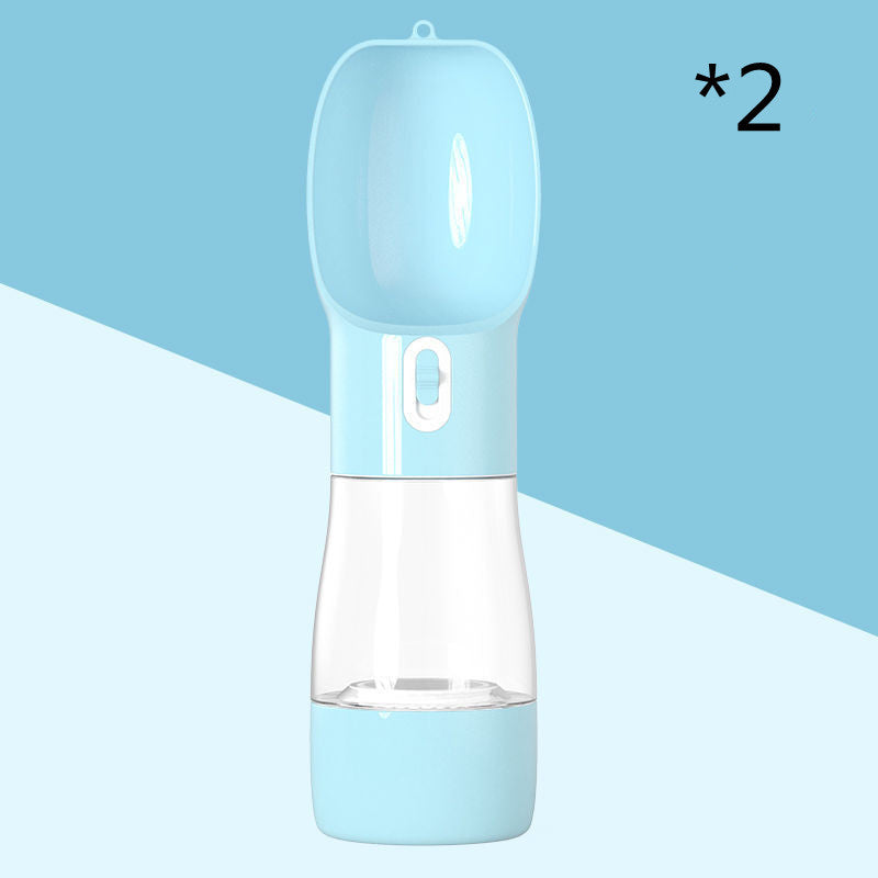 HKM-326355 Portable Dog Water Dispenser with Food Storage and Leak-Proof Design - Ideal for Outdoor Adventures