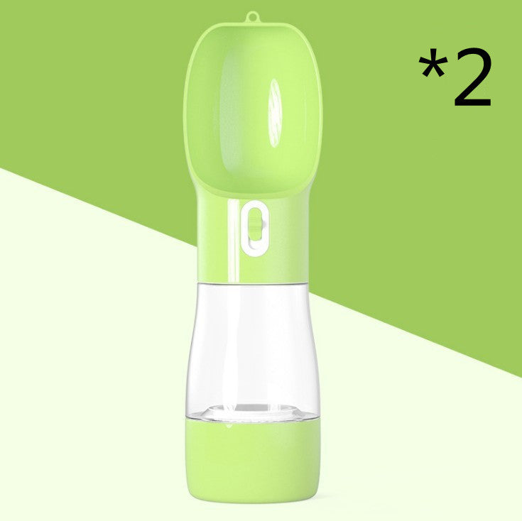 HKM-326355 Portable Dog Water Dispenser with Food Storage and Leak-Proof Design - Ideal for Outdoor Adventures