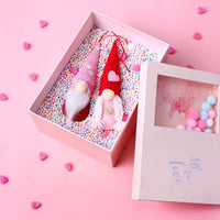 HKM-326419 Handmade Heart-shaped Wool Pendant Plush Toy - 8-Piece Set