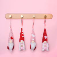 HKM-326419 Handmade Heart-shaped Wool Pendant Plush Toy - 8-Piece Set
