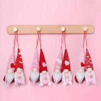 HKM-326419 Handmade Heart-shaped Wool Pendant Plush Toy - 8-Piece Set