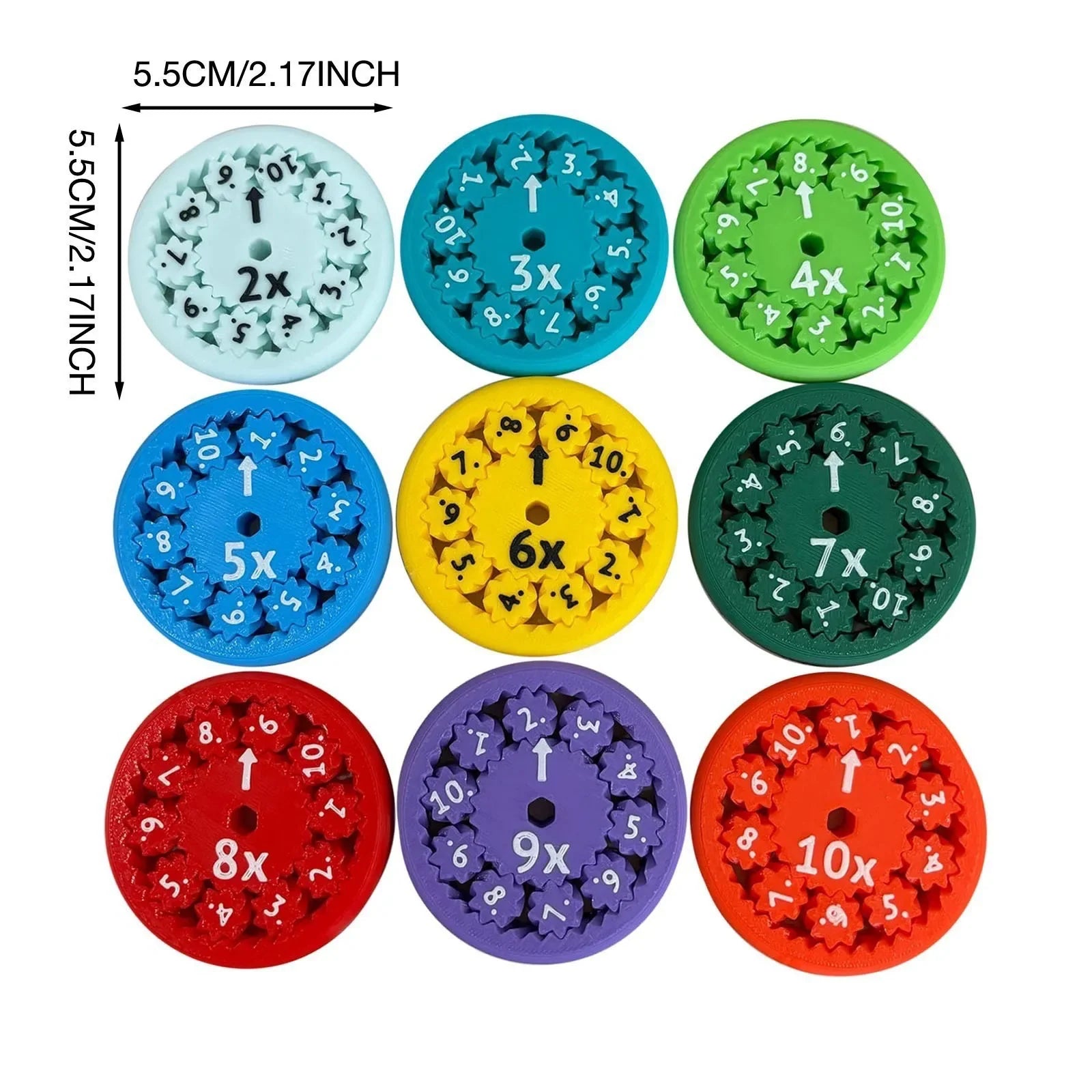 HKM-326483 9pcs Fidget Toy Set for Addition, Subtraction, Multiplication, and Division - Educational Calculations for Kids 5-7 Years