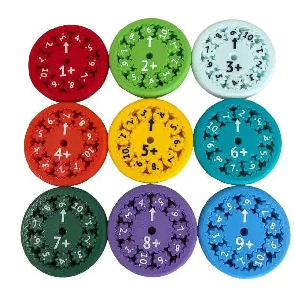 HKM-326483 9pcs Fidget Toy Set for Addition, Subtraction, Multiplication, and Division - Educational Calculations for Kids 5-7 Years