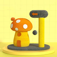 HKM-326483 Colorful Cat Climbing Frame with Mushroom House Design and Sisal Material