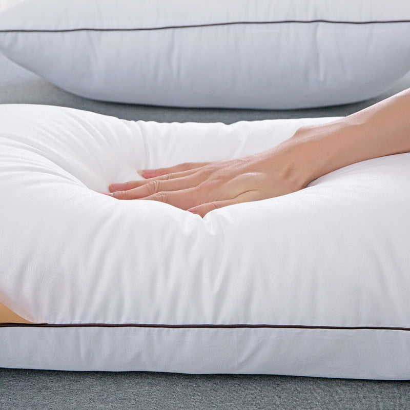 HKM-326611 Cervical Vertebra Support Pillow with Polyester Fiber Filling, Rectangular Shape, 15.1-20cm Height