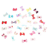 HKM-326995 Festive Pet Bow Headband Accessories - Set of 10 for Any Occasion