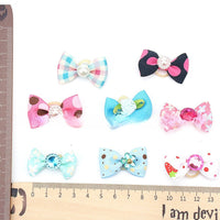 HKM-326995 Festive Pet Bow Headband Accessories - Set of 10 for Any Occasion